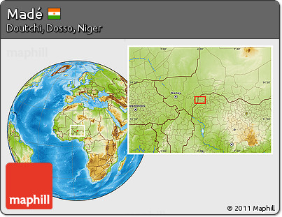 Physical Location Map of Madé