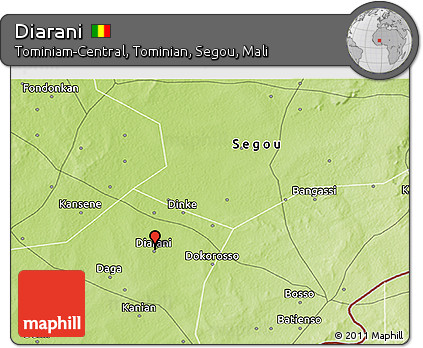 Physical 3D Map of Diarani