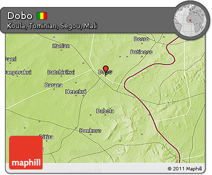 Physical 3D Map of Dobo