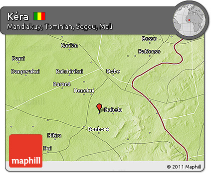Physical 3D Map of Kéra