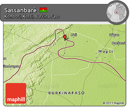 Physical 3D Map of Sassanbaré