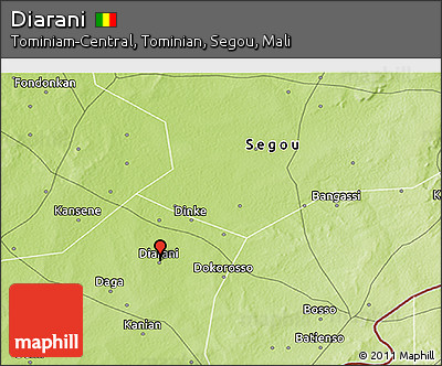 Physical 3D Map of Diarani