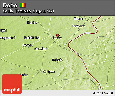 Physical 3D Map of Dobo