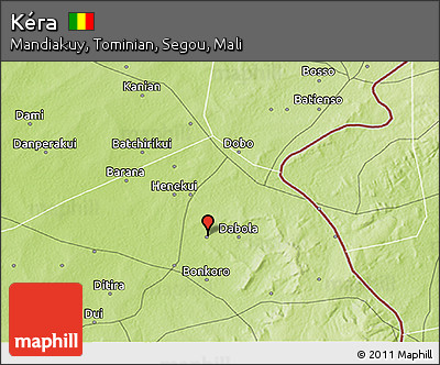 Physical 3D Map of Kéra