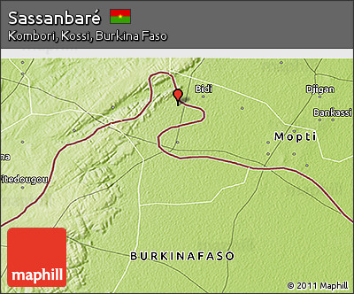 Physical 3D Map of Sassanbaré