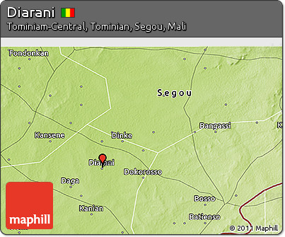 Physical 3D Map of Diarani
