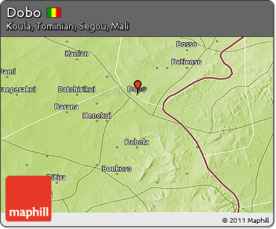 Physical 3D Map of Dobo
