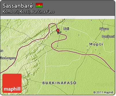 Physical 3D Map of Sassanbaré