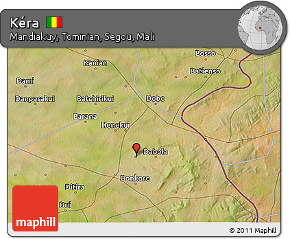 Satellite 3D Map of Kéra