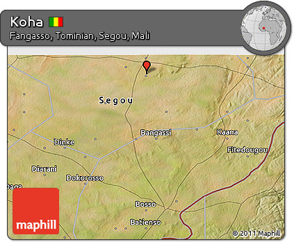 Satellite 3D Map of Koha