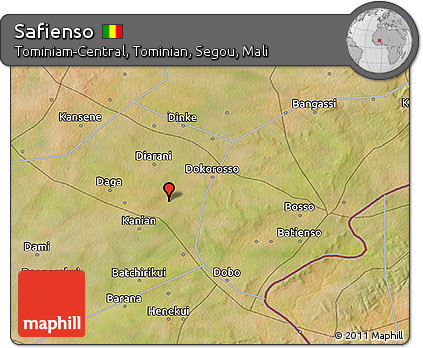 Satellite 3D Map of Safienso
