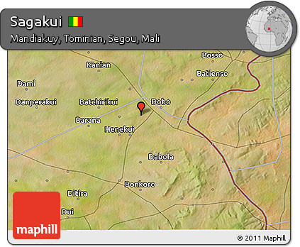 Satellite 3D Map of Sagakui