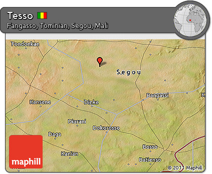 Satellite 3D Map of Tesso