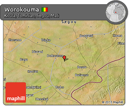 Satellite 3D Map of Worokouma