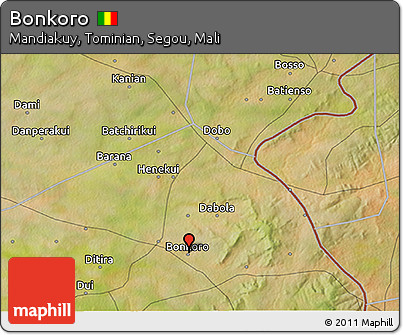 Satellite 3D Map of Bonkoro