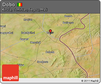 Satellite 3D Map of Dobo