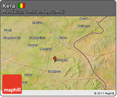Satellite 3D Map of Kéra