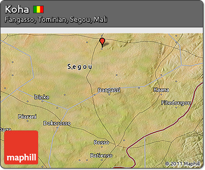 Satellite 3D Map of Koha