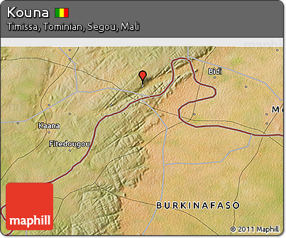 Satellite 3D Map of Kouna