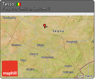 Satellite 3D Map of Tesso