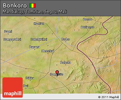 Satellite 3D Map of Bonkoro