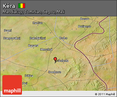 Satellite 3D Map of Kéra