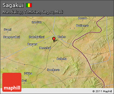 Satellite 3D Map of Sagakui