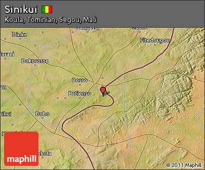 Satellite 3D Map of Sinikui