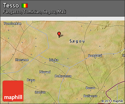 Satellite 3D Map of Tesso