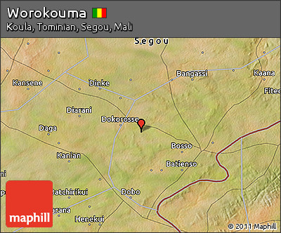 Satellite 3D Map of Worokouma