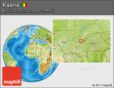Physical Location Map of Kaana