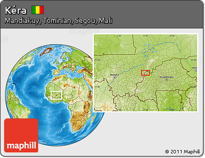 Physical Location Map of Kéra