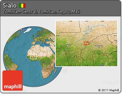 Satellite Location Map of Sialo