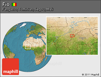 Satellite Location Map of Fio