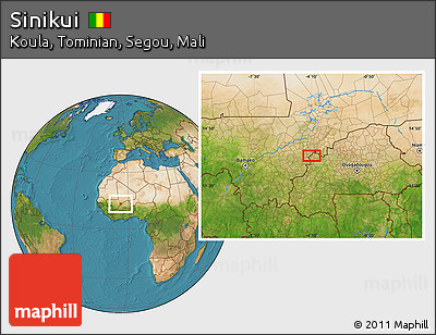 Satellite Location Map of Sinikui