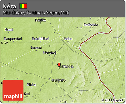 Physical Map of Kéra
