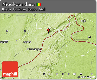 Physical Map of Nioukoundara