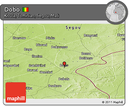 Physical Panoramic Map of Dobo
