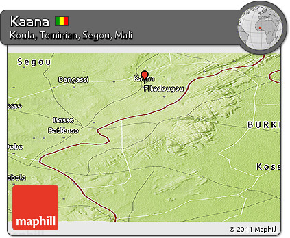 Physical Panoramic Map of Kaana