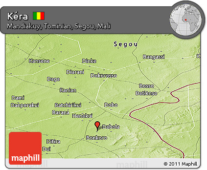 Physical Panoramic Map of Kéra