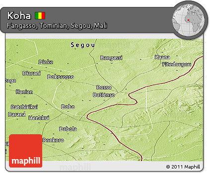 Physical Panoramic Map of Koha