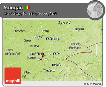 Physical Panoramic Map of Mougan