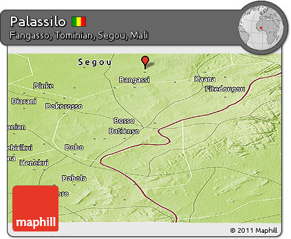 Physical Panoramic Map of Palassilo