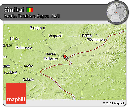 Physical Panoramic Map of Sinikui