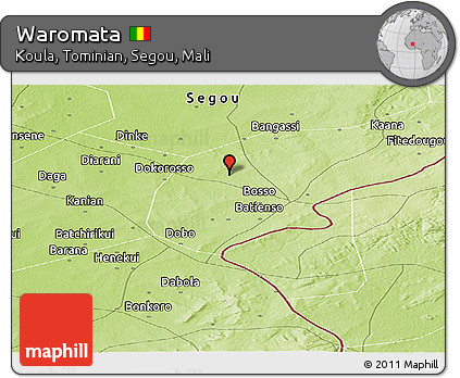 Physical Panoramic Map of Waromata