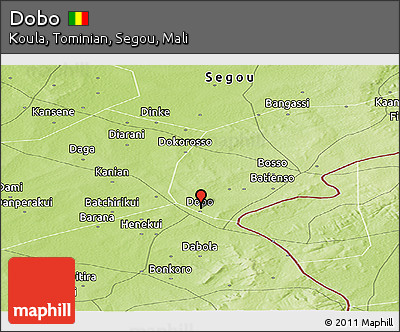 Physical Panoramic Map of Dobo
