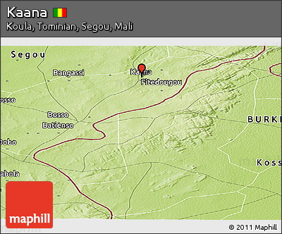 Physical Panoramic Map of Kaana