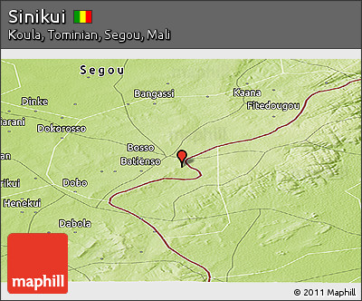 Physical Panoramic Map of Sinikui