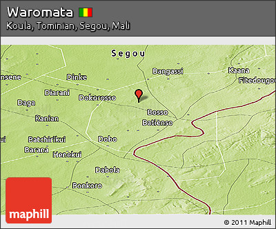 Physical Panoramic Map of Waromata