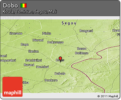 Physical Panoramic Map of Dobo